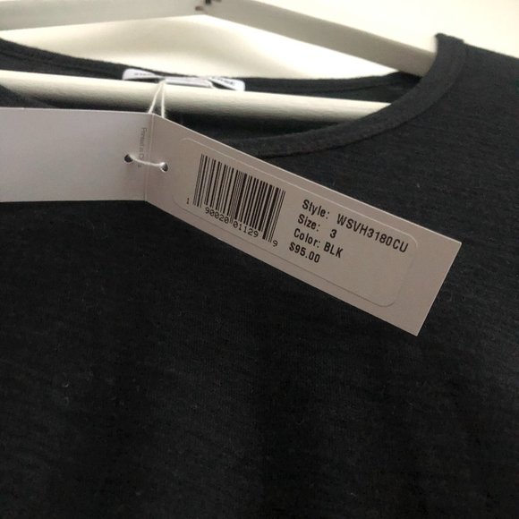 James Perse Long Sleeve Crew Neck Tee in Black - Picture 8 of 8